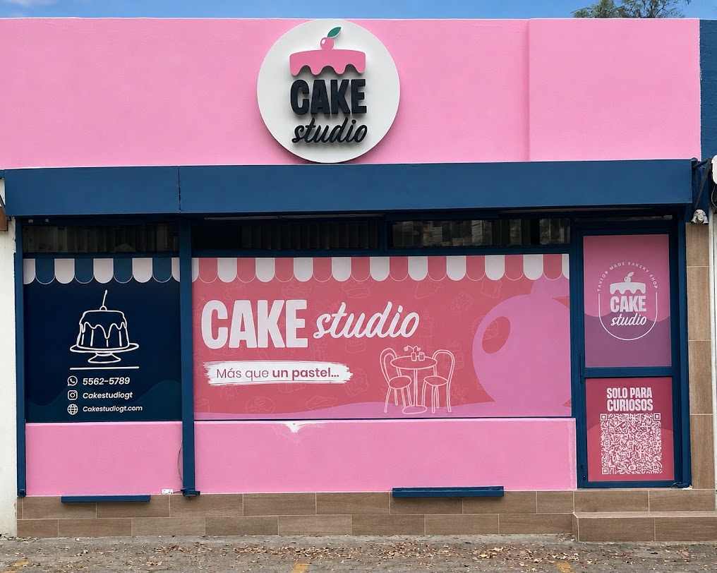 Fachada de Cake Studio en la zona 13 de Ciudad de Guatemala